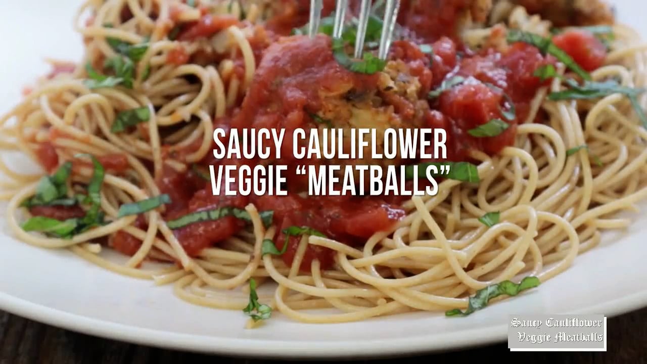 Vegan Cauliflower with Veggie Meatballs